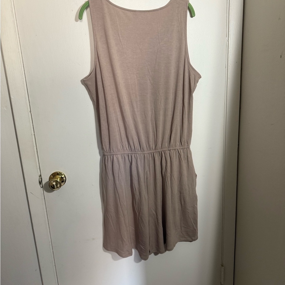 Zenana Sleeveless Tan Romper - Picture 3 of 3
